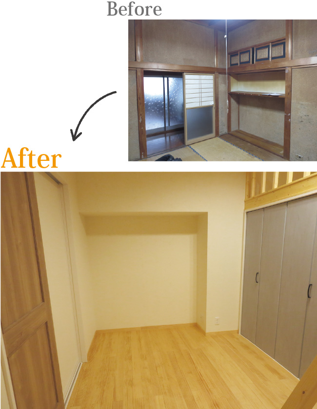 工事事例 お客様の声 インタビュー DK 子供部屋 改修 子供部屋2