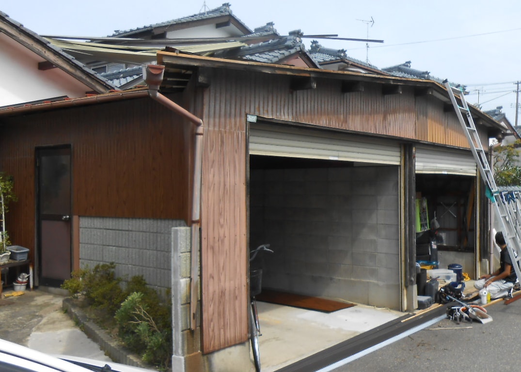 車庫補修工事をされた　新潟市江南区Y様　リフォーム